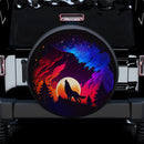 Night Sky Full Of Star Wolf Jeep Car Spare Tire Cover