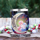 Ram And Rem Rezero Love You To Moon And Back Premium Wine Tumbler Nearkii