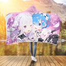 Ram And Rem Rezero Economy Hooded Blanket Nearkii