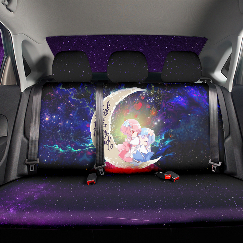Ram And Rem Rezero Love You To The Moon Galaxy Premium Custom Car Back Seat Covers Decor Protectors Nearkii