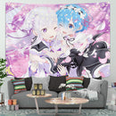 Ram And Emilia Rezero Anime Tapestry Room Decor Nearkii