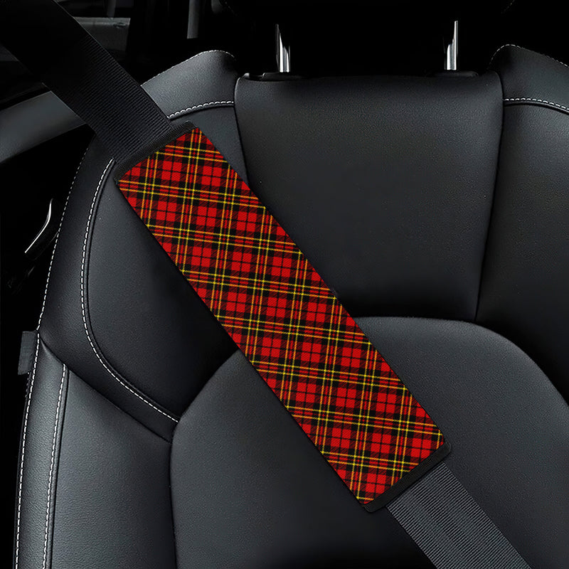 Red Black Fabric Premium Custom Car Seat Belt Covers Nearkii