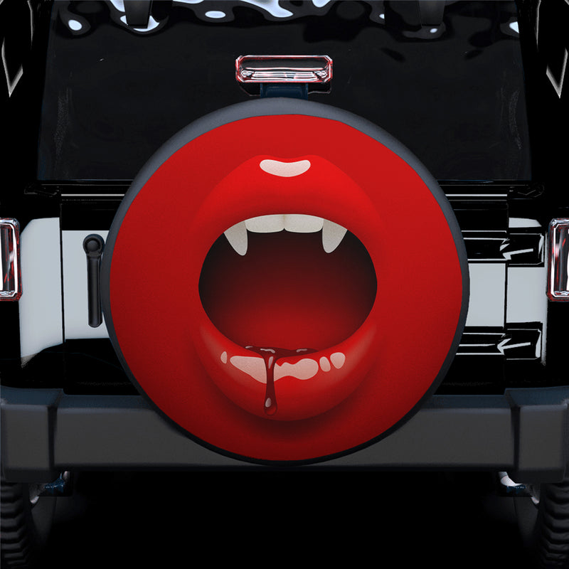 Red Vampire Slip Mouth Spare Tire Covers Gift For Campers Nearkii