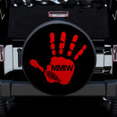 Red Handprint MMIW Car Spare Tire Cover Gift For Campers Nearkii