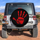 Red Handprint MMIW Car Spare Tire Cover Gift For Campers Nearkii
