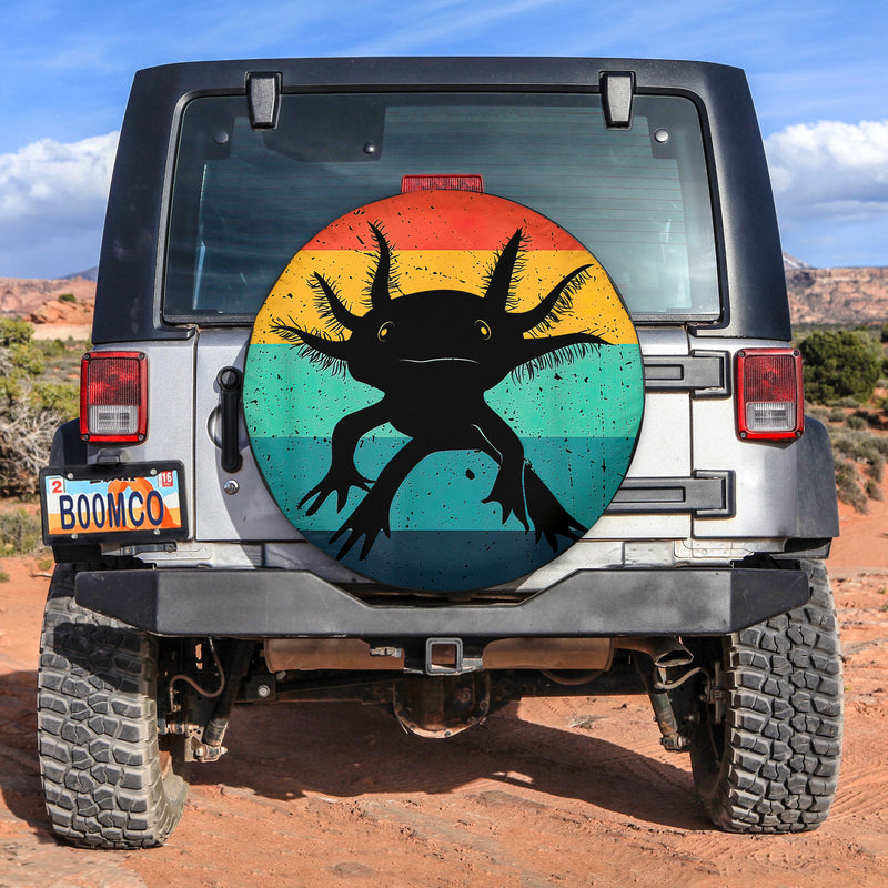 Retro Axolotl Spare Tire Cover Gift For Campers Nearkii