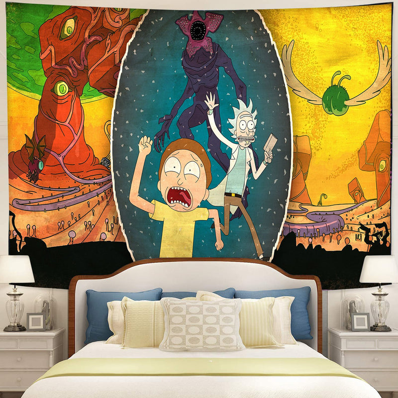 Rick And Morty Funny Tapestry Room Decor Nearkii