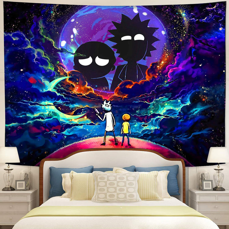 Rick And Morty Galaxy Tapestry Room Decor Nearkii