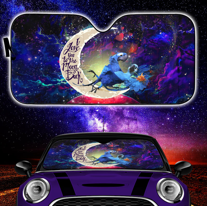 Rio Blu and Jewel Love You To The Moon Galaxy Car Auto Sunshades Nearkii