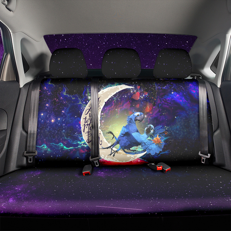 Rio Blu and Jewel Love You To The Moon Galaxy Car Back Seat Covers Decor Protectors Nearkii