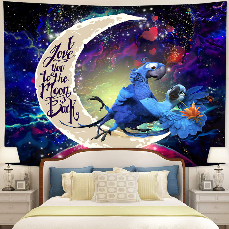 Rio Blu And Jewel Love You To The Moon Galaxy Tapestry Room Decor Nearkii