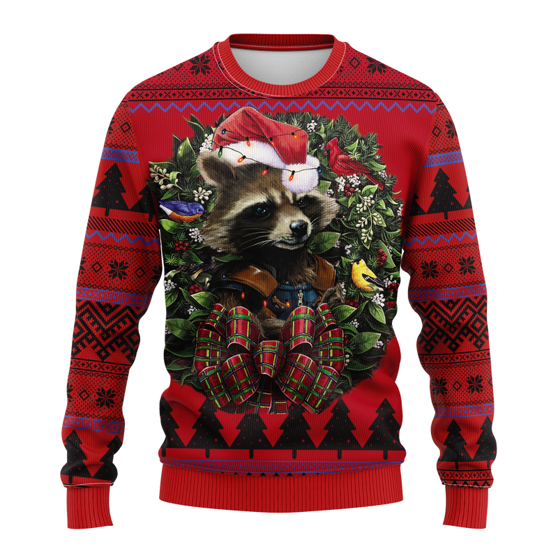 Rocket Racoon Noel Mc Ugly Christmas Sweater Thanksgiving Gift Nearkii