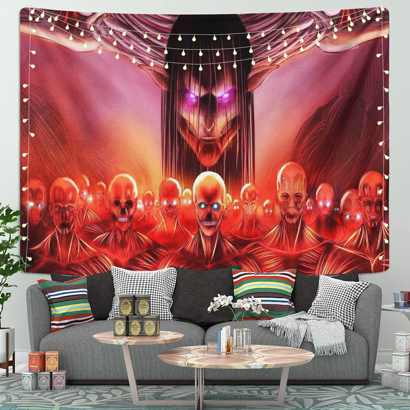 Attack On Titan Eren Founding Titan Tapestry Room Decor Nearkii