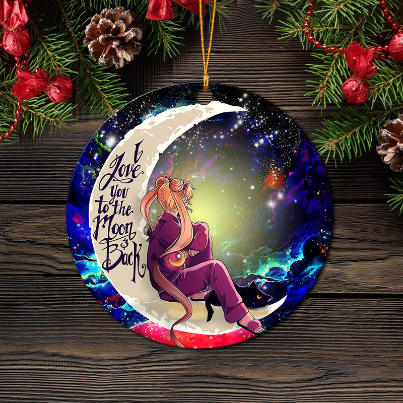 Sailor Moon 1 Love You To The Moon Galaxy Mica Circle Ornament Perfect Gift For Holiday Nearkii