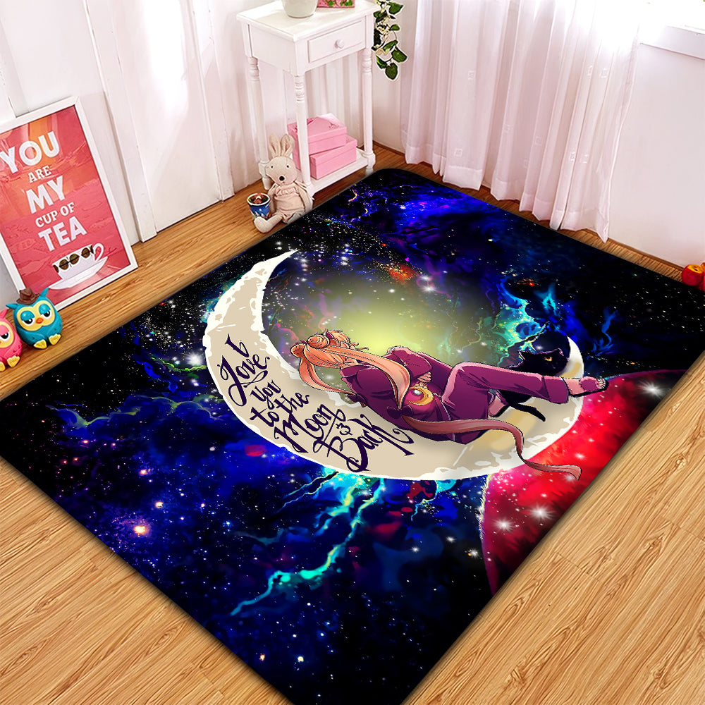 Sailor Moon Love You To The Moon Galaxy Rectangular Area Rug