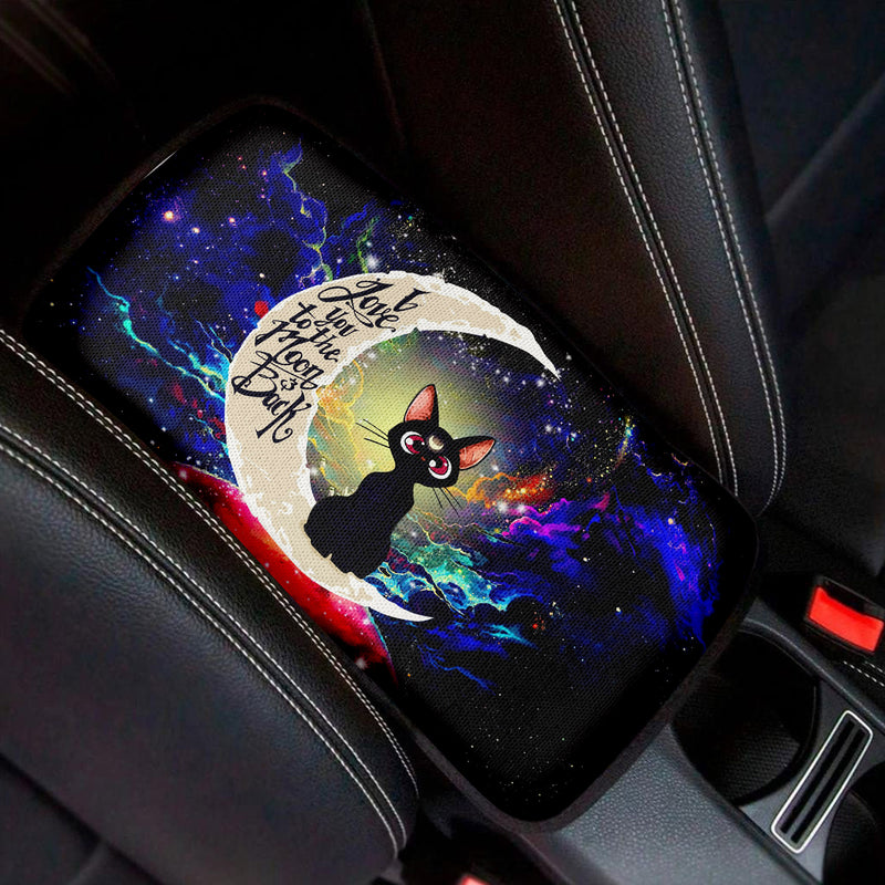 Sailor Moon Cat Love To Moon Back Galaxy Premium Custom Armrest Center Console Cover Car Accessories Nearkii