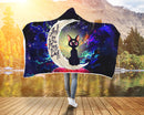 Sailor Moon Cat Love You To The Moon Galaxy Economy Hooded Blanket Nearkii