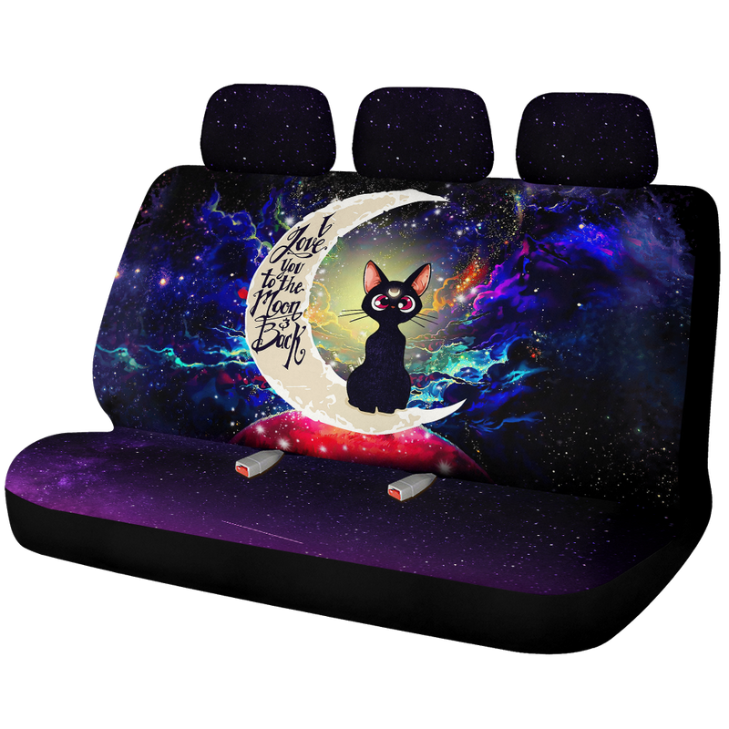 Sailor Moon Cat Love You To The Moon Galaxy Premium Custom Car Back Seat Covers Decor Protectors Nearkii