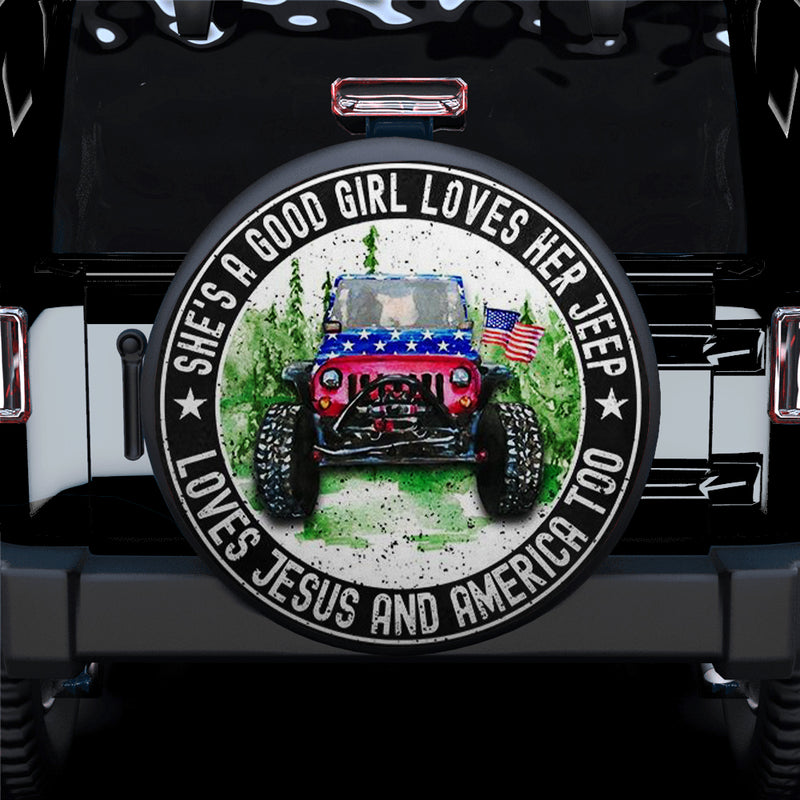 She Love Her Love Jesus Jeep Car Spare Tire Cover Gift For Campers Nearkii