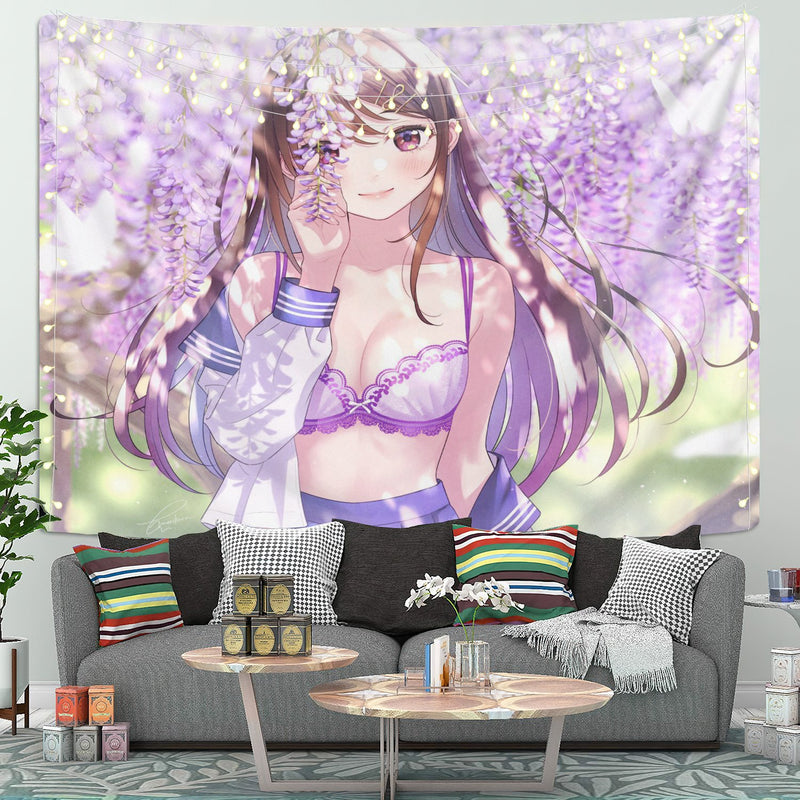 Sexy Anime Girl Under Tree Tapestry Room Decor Nearkii