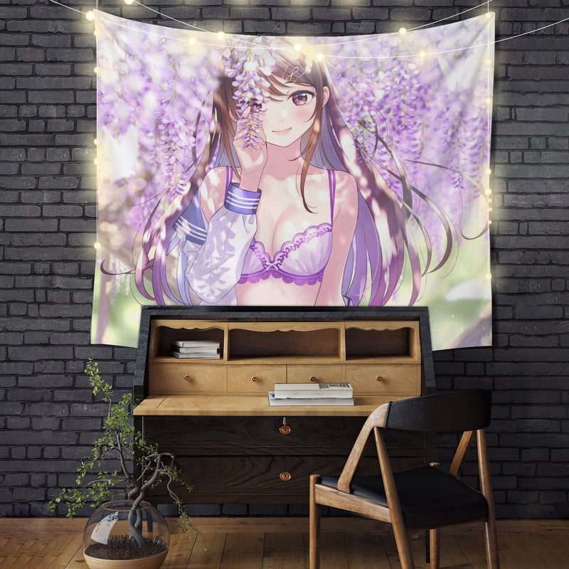 Sexy Anime Girl Under Tree Tapestry Room Decor Nearkii