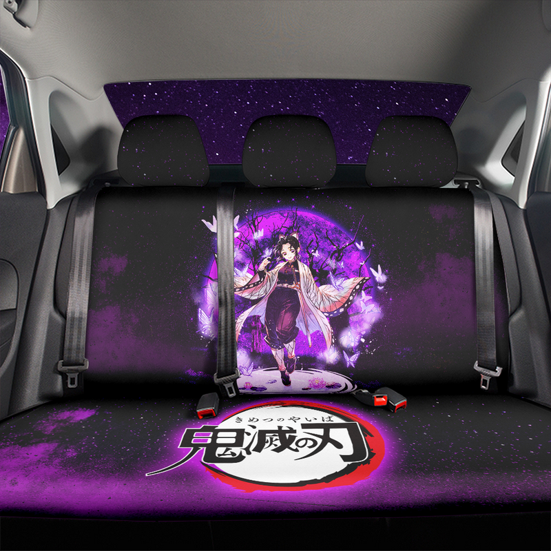 Shinobu Demon Slayer Moonlight Galaxy Premium Custom Car Back Seat Covers Decor Protectors Nearkii