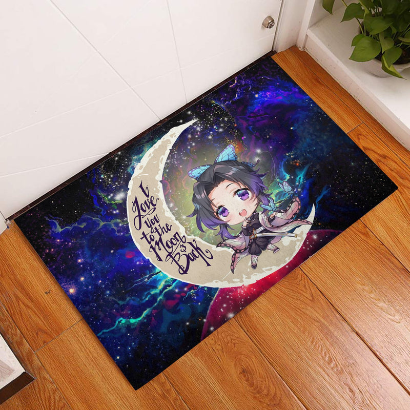 Shinobu demon slayer Love You To The Moon Back Doormat Home Decor Nearkii