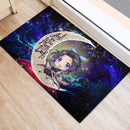 Shinobu demon slayer Love You To The Moon Back Doormat Home Decor Nearkii