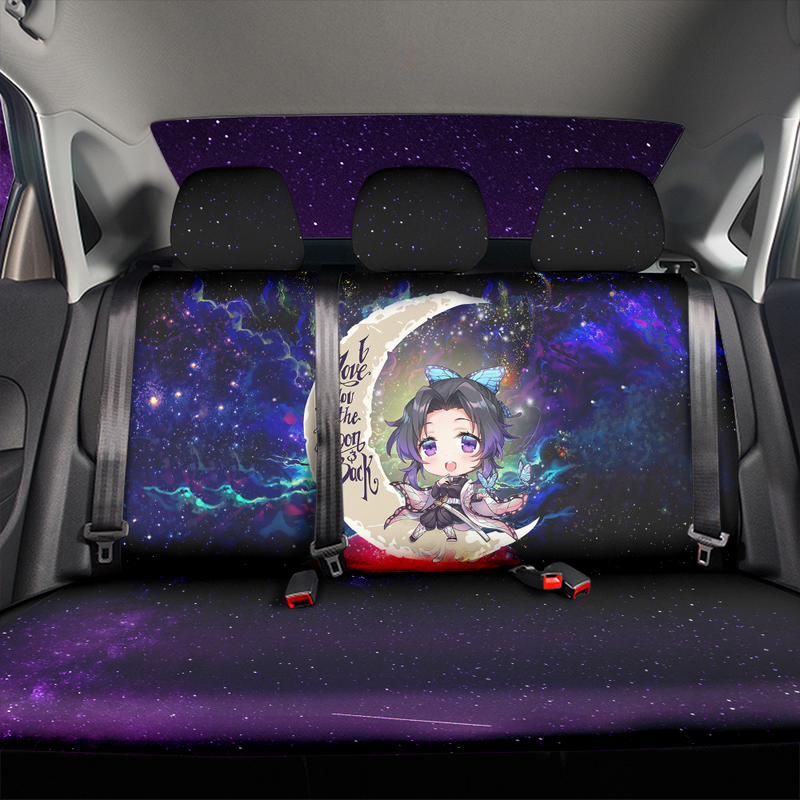 Shinobu Demon Slayer Love You To The Moon Galaxy Premium Custom Car Back Seat Covers Decor Protectors Nearkii