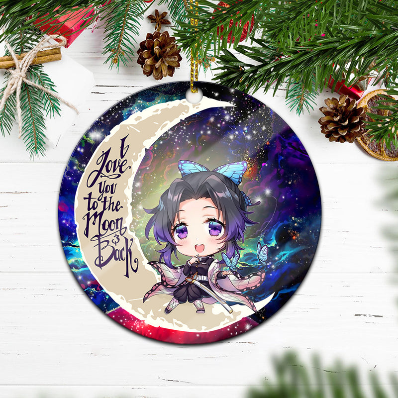Shinobu Demon Slayer Love You To The Moon Galaxy Mica Circle Ornament Perfect Gift For Holiday Nearkii