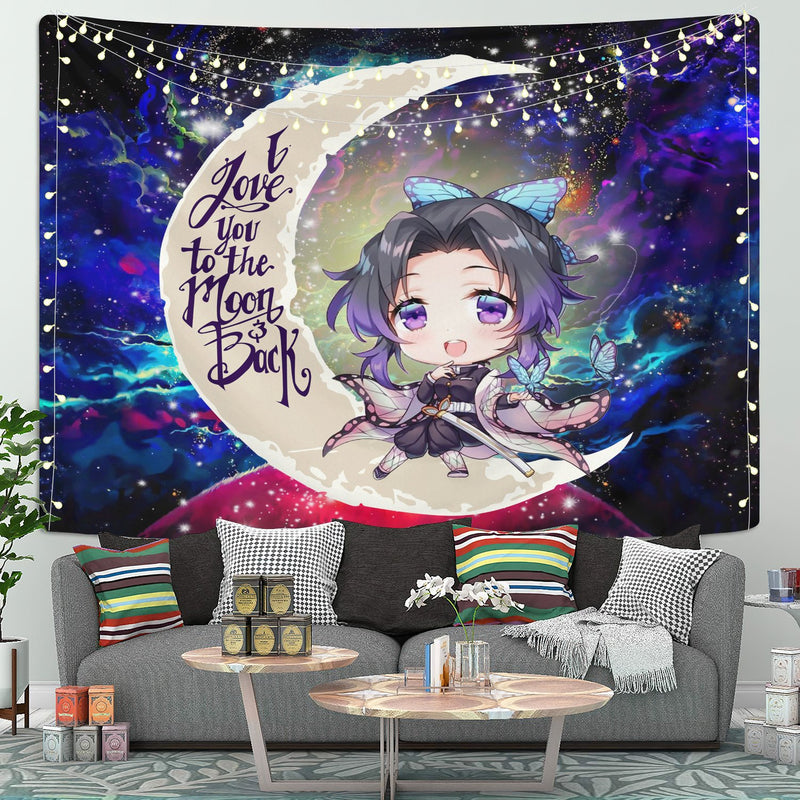 Shinobu Demon Slayer Moon And Back Galaxy Tapestry Room Decor Nearkii