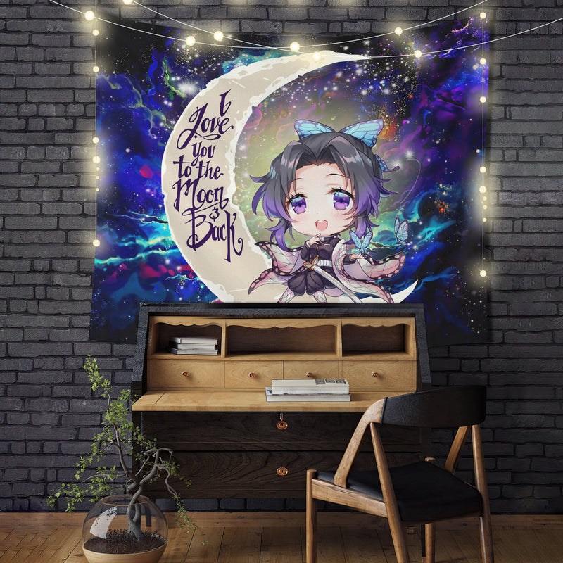Shinobu Demon Slayer Moon And Back Galaxy Tapestry Room Decor Nearkii