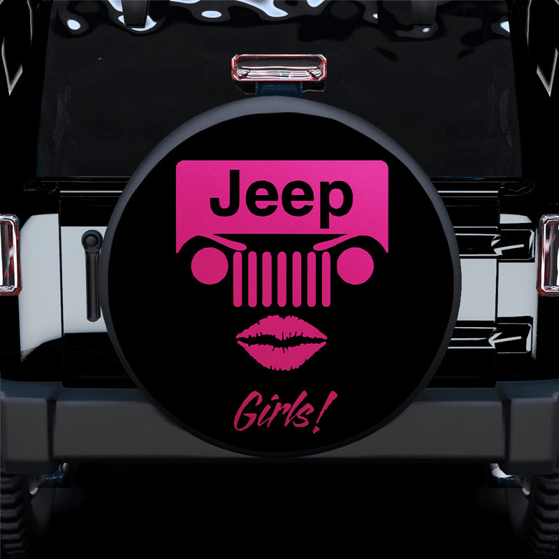 Jeep Girl Pink Car Spare Tire Cover Gift For Campers Nearkii