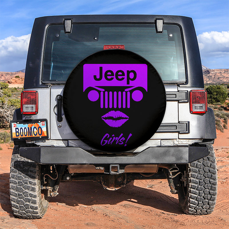 Jeep Girl Purple Car Spare Tire Covers Gift For Campers Nearkii