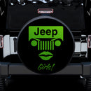 Green Jeep Girl Car Spare Tire Covers Gift For Campers Nearkii