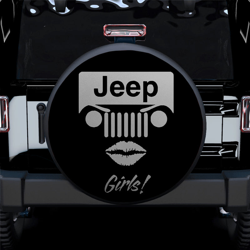 Jeep Girl Grey Car Spare Tire Covers Gift For Campers Nearkii