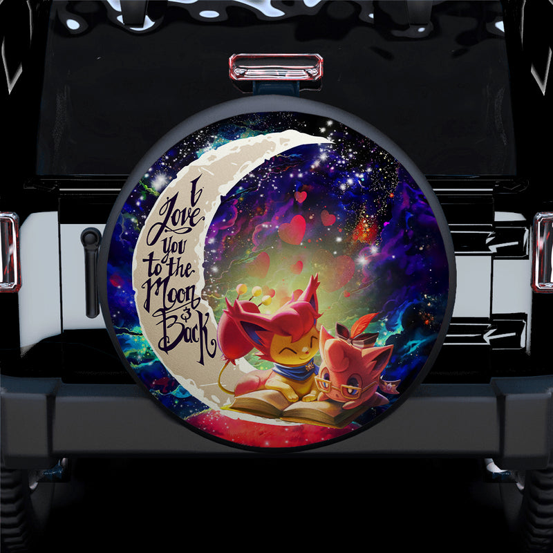 Skitty And Jigglypuff Pokemon Love You To The Moon Galaxy Car Spare Tire Covers Gift For Campers Nearkii