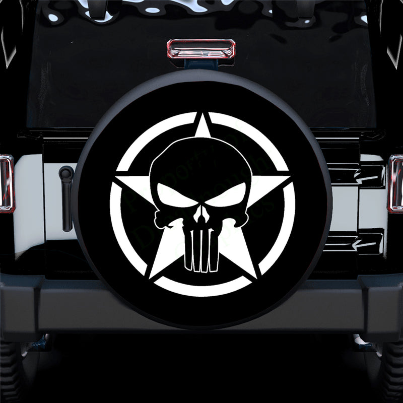 Skull Punisher Jeep Spare Tire Covers Gift For Campers Nearkii