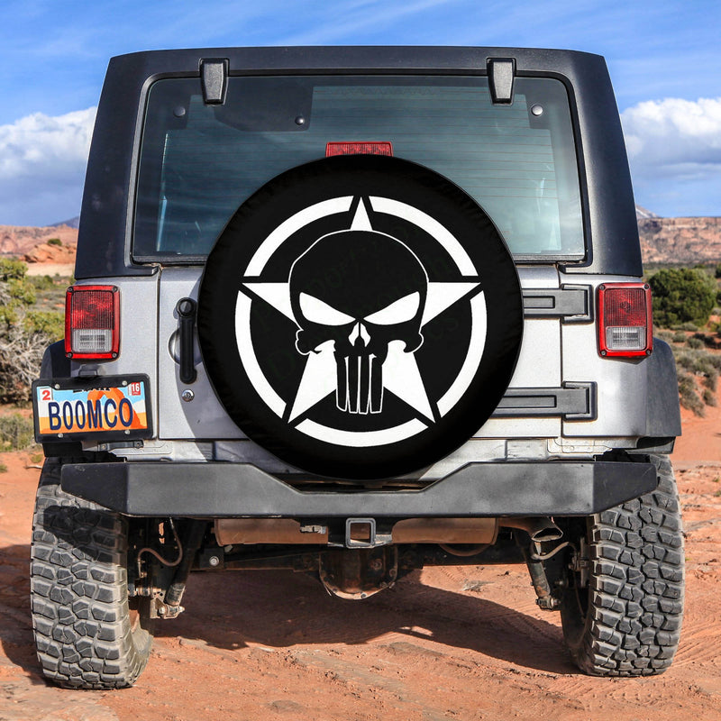 Skull Punisher Jeep Spare Tire Covers Gift For Campers Nearkii