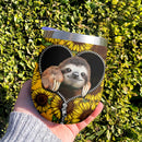 Sloth Cute Sunflower Wine Tumbler Nearkii