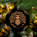 Sloth Mandala Yoda Mica Ornament Perfect Gift For Holiday Nearkii