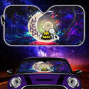 Snoopy Charlie Love You To The Moon Galaxy Car Auto Sunshades Nearkii