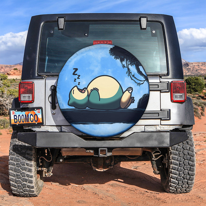 Snorlax Sleep Pokemon Car Spare Tire Covers Gift For Campers Nearkii