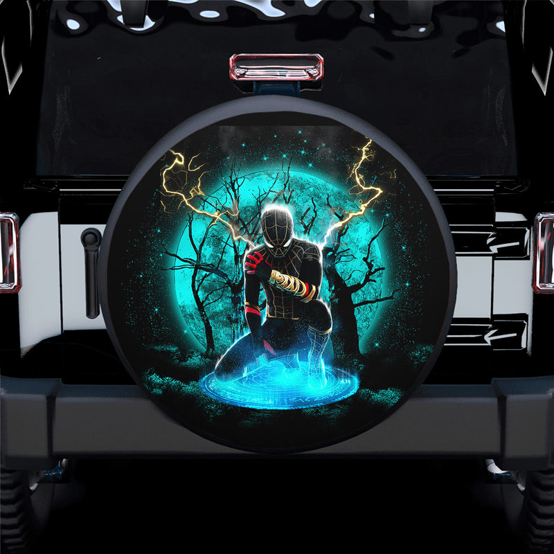 Spiderman Black Suit No Way Home Moonlight 1 Spare Tire Cover Gift For Campers Nearkii