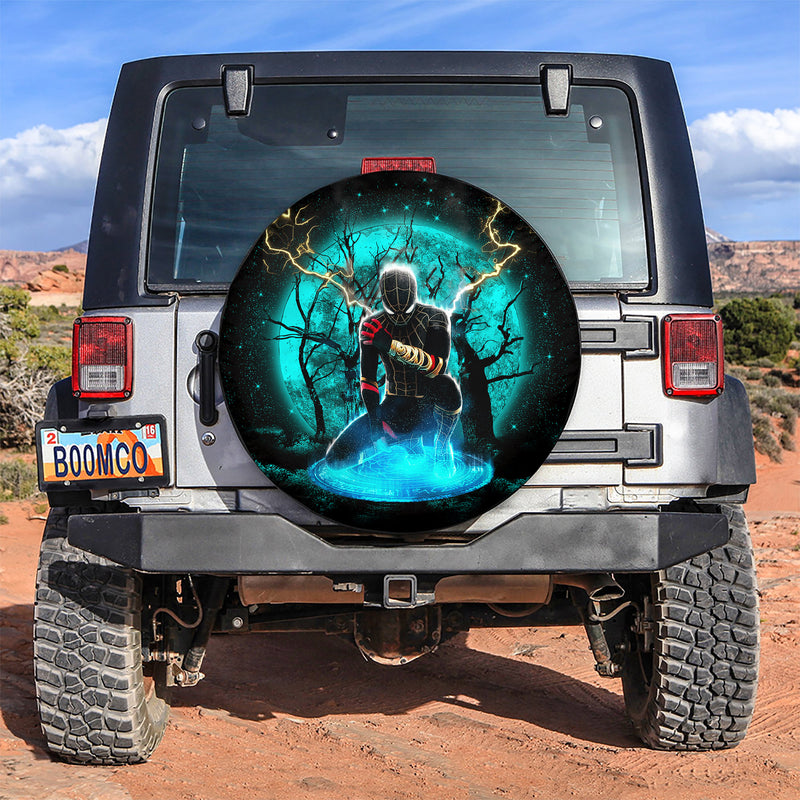 Spiderman Black Suit No Way Home Moonlight 1 Spare Tire Cover Gift For Campers Nearkii