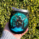 Spider Man Black Suit No Way Home Moonlight Love You To Moon And Back Premium Wine Tumbler Nearkii