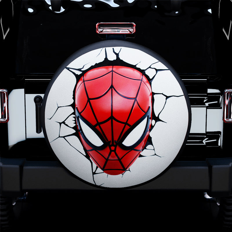 Spiderman 3D Head Funny Spare Tire Cover Gift For Campers Nearkii