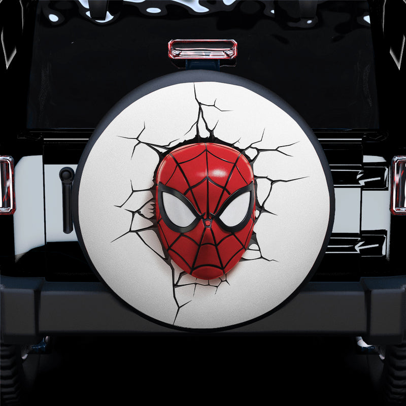 Spiderman 3D Head Spare Tire Cover Gift For Campers Nearkii
