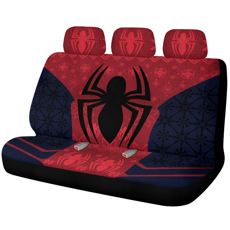 Spider Man Christmas Car Back Seat Covers Decor Protectors Nearkii