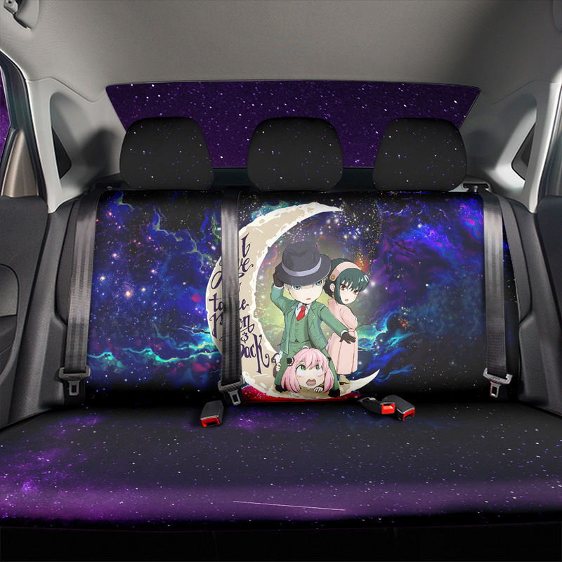 Spy X Family Love You To The Moon Galaxy Car Back Seat Covers Decor Protectors Nearkii